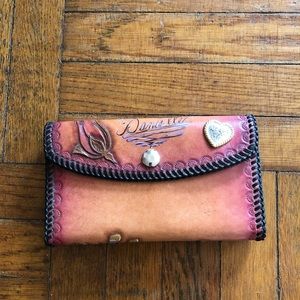 vintage leather wallet